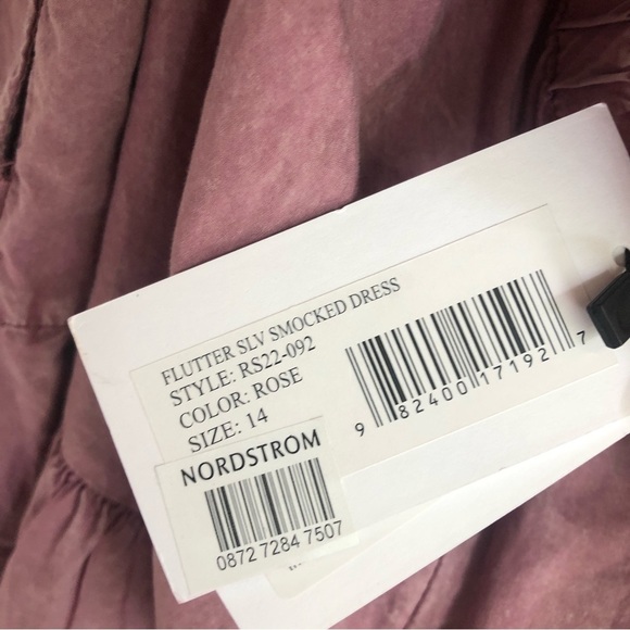 Sea NY Size 14 Heidi Heart Shirred Dress in Rose Cutout Back - Picture 8 of 11